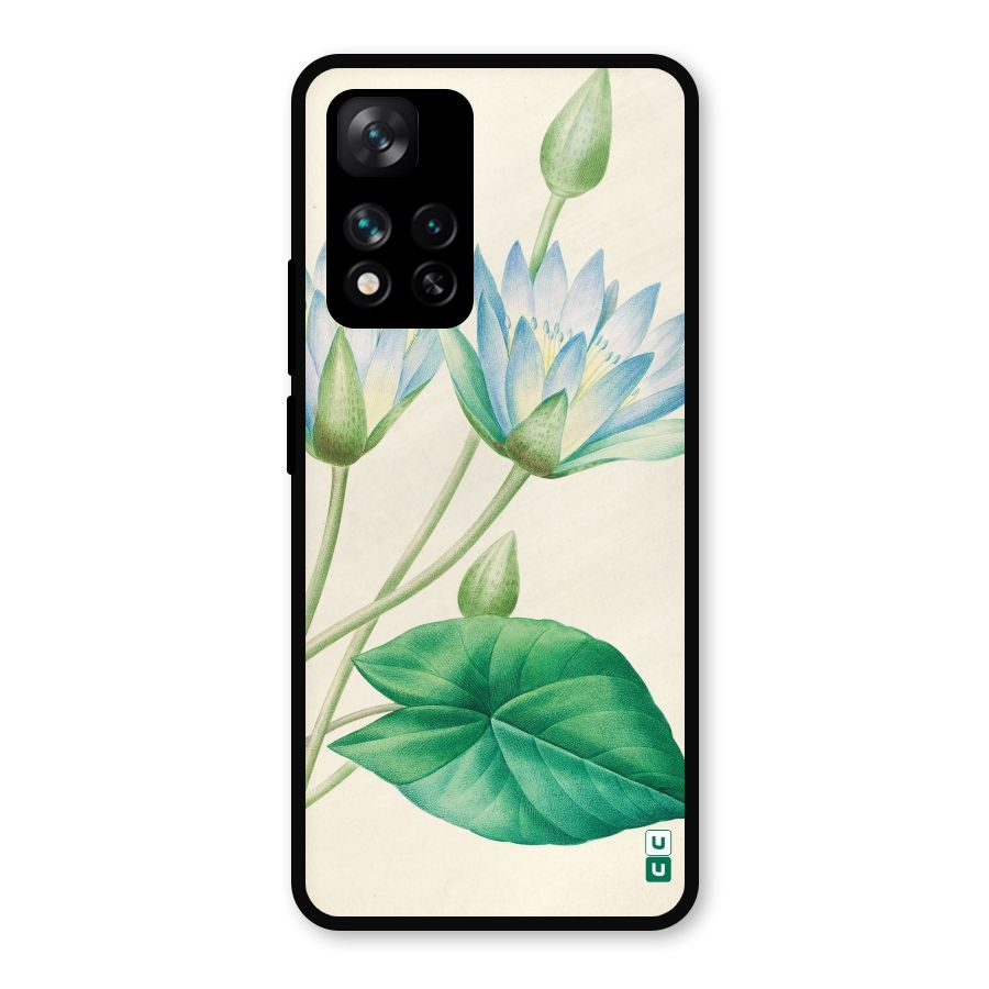 Blue Lotus Metal Back Case for Xiaomi 11i Hypercharge 5G