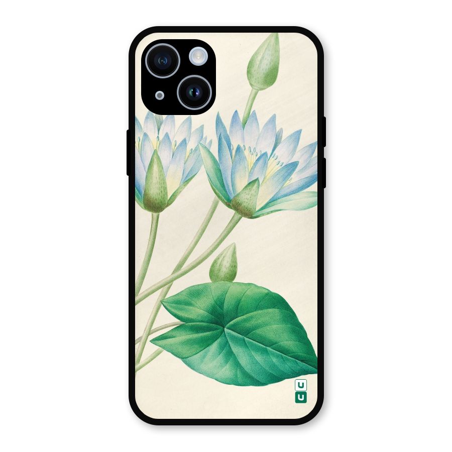 Blue Lotus Metal Back Case for iPhone 14