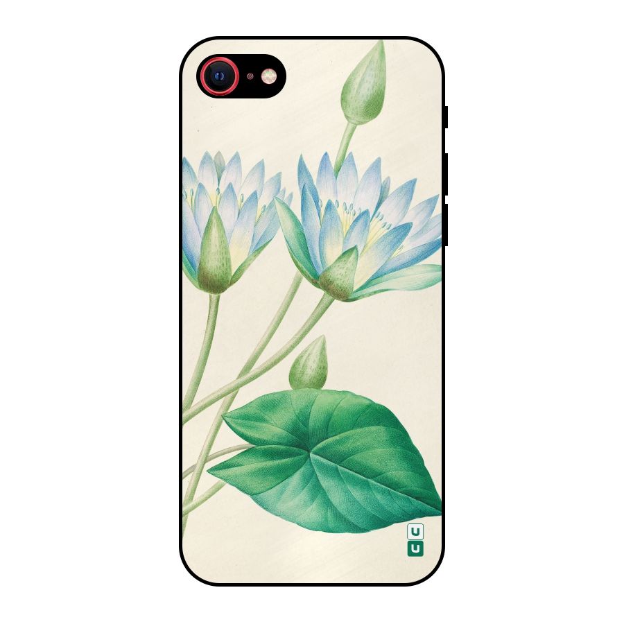 Blue Lotus Metal Back Case for iPhone 7
