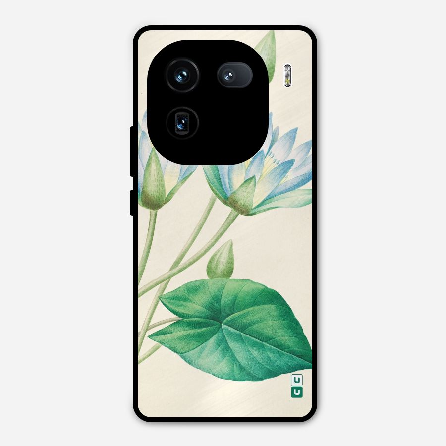 Blue Lotus Metal Back Case for iQOO 12