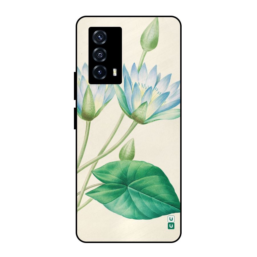 Blue Lotus Metal Back Case for iQOO Z5