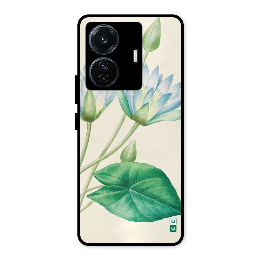 Blue Lotus Metal Back Case for iQOO Z6