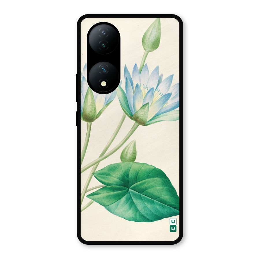 Blue Lotus Metal Back Case for iQOO Z7s