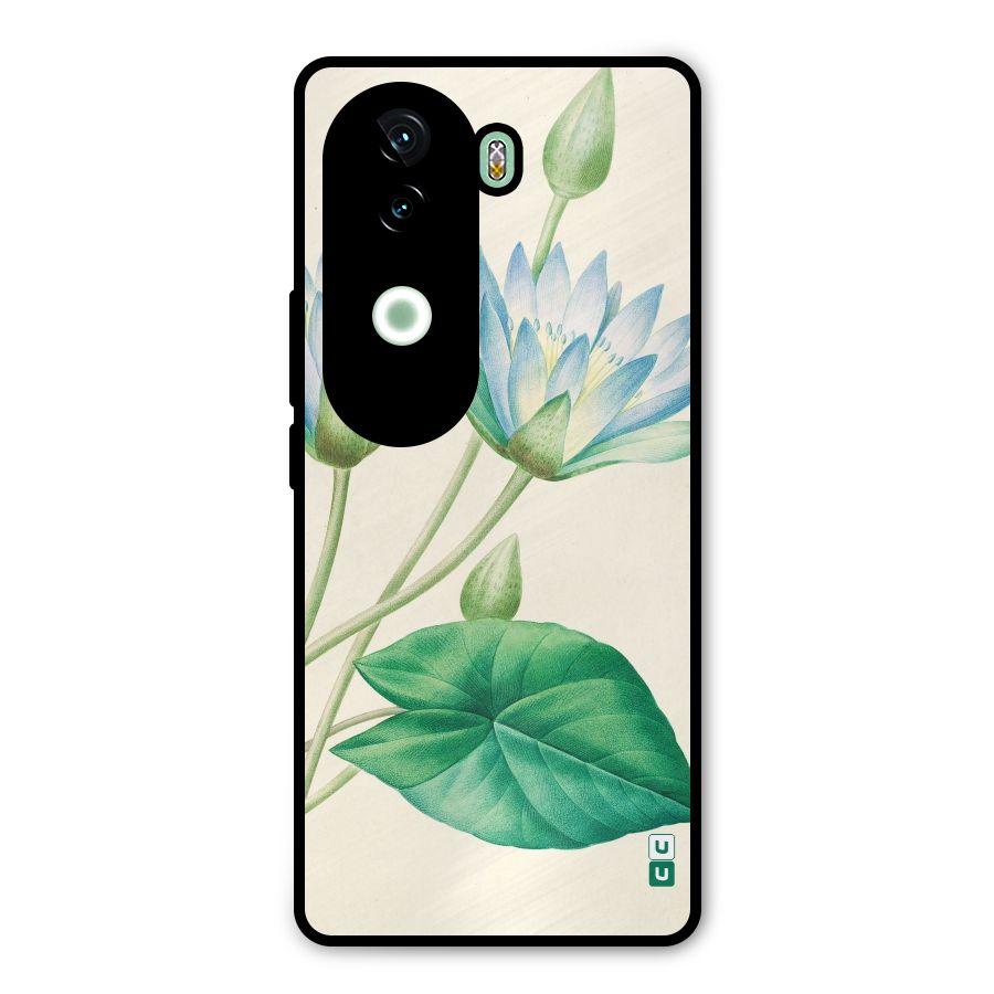 Blue Lotus Metal Back Case for iQOO Z9s