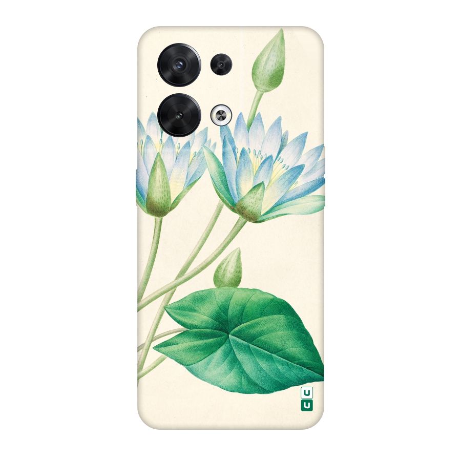Blue Lotus Original Polycarbonate Back Case for Oppo Reno8 5G