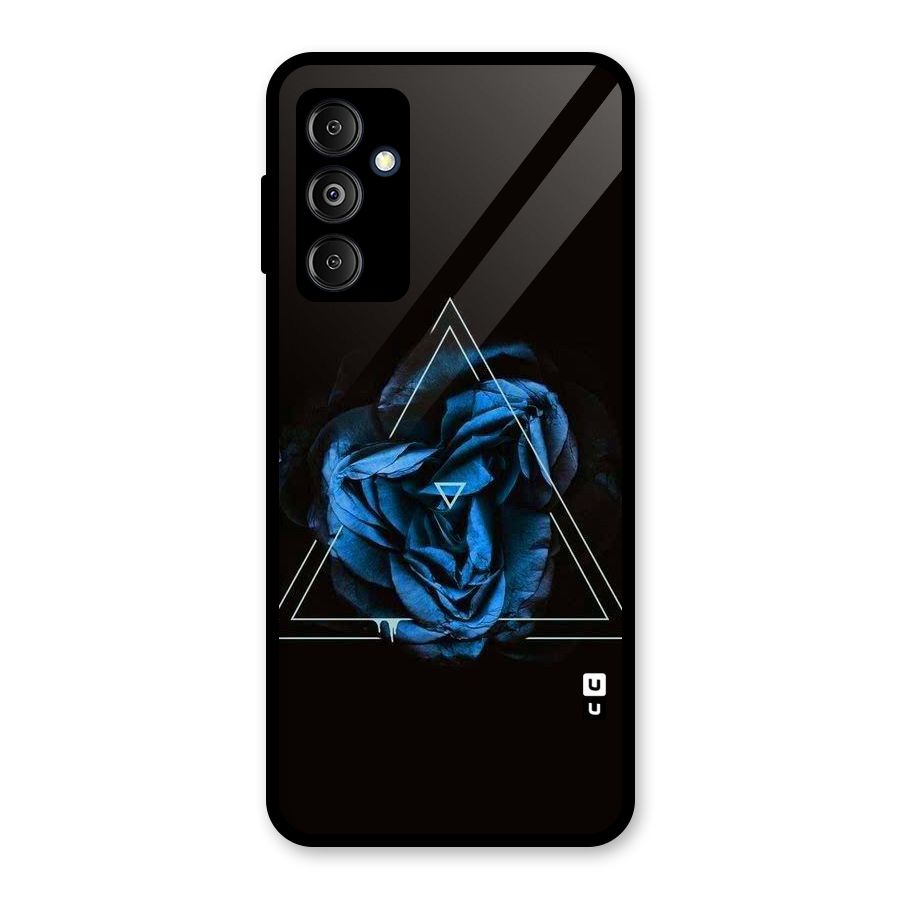 Blue Magic Triangle Glass Back Case for Galaxy M14 5G