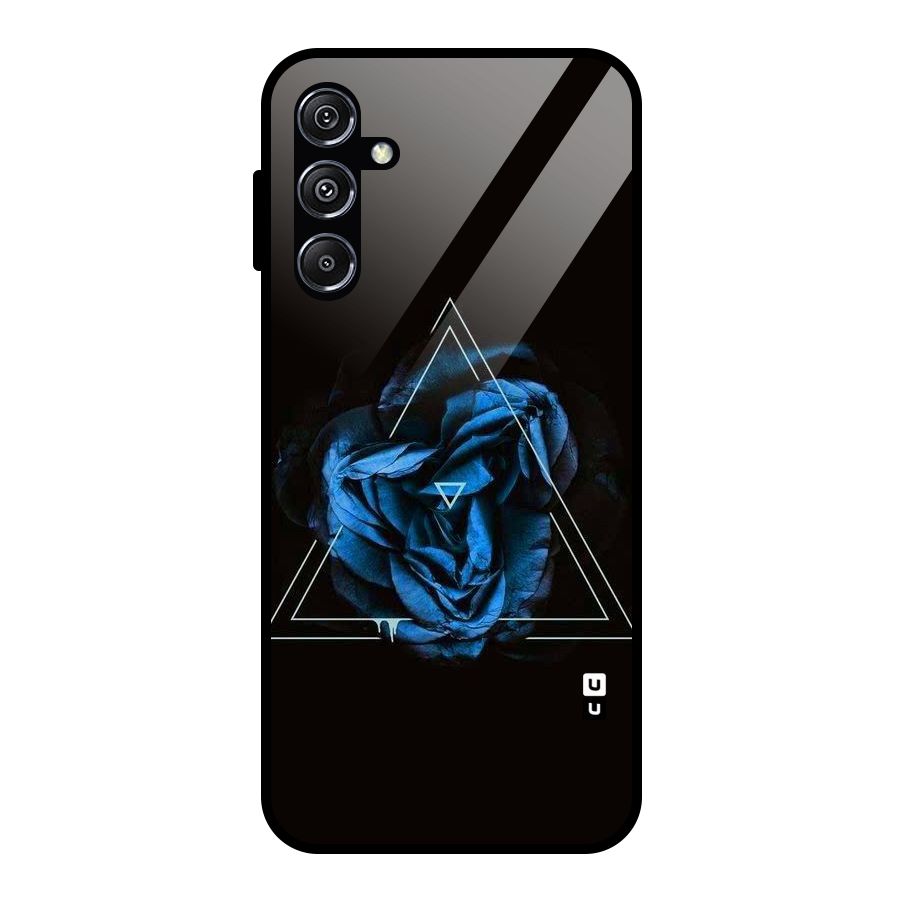 Blue Magic Triangle Glass Back Case for Galaxy M34 5G