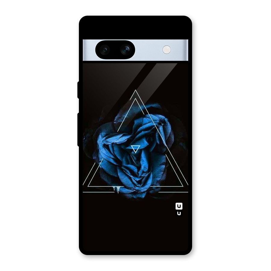 Blue Magic Triangle Glass Back Case for Google Pixel 7a