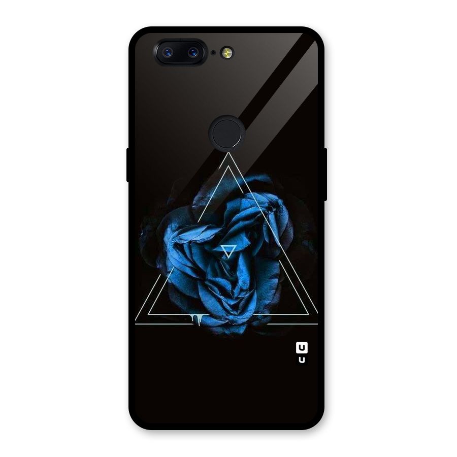 Blue Magic Triangle Glass Back Case for OnePlus 5T