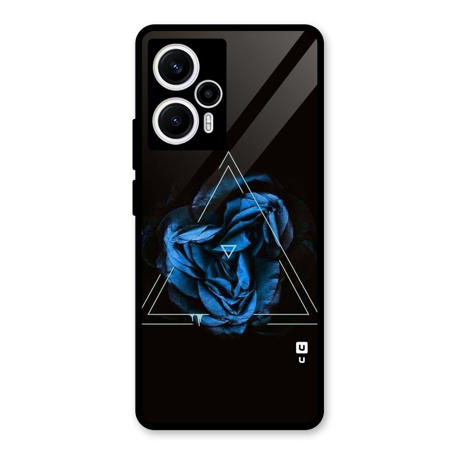 Blue Magic Triangle Glass Back Case for Poco F5