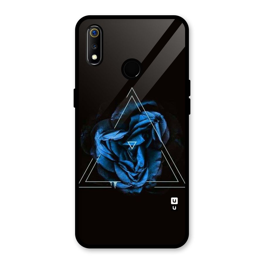 Blue Magic Triangle Glass Back Case for Realme 3i