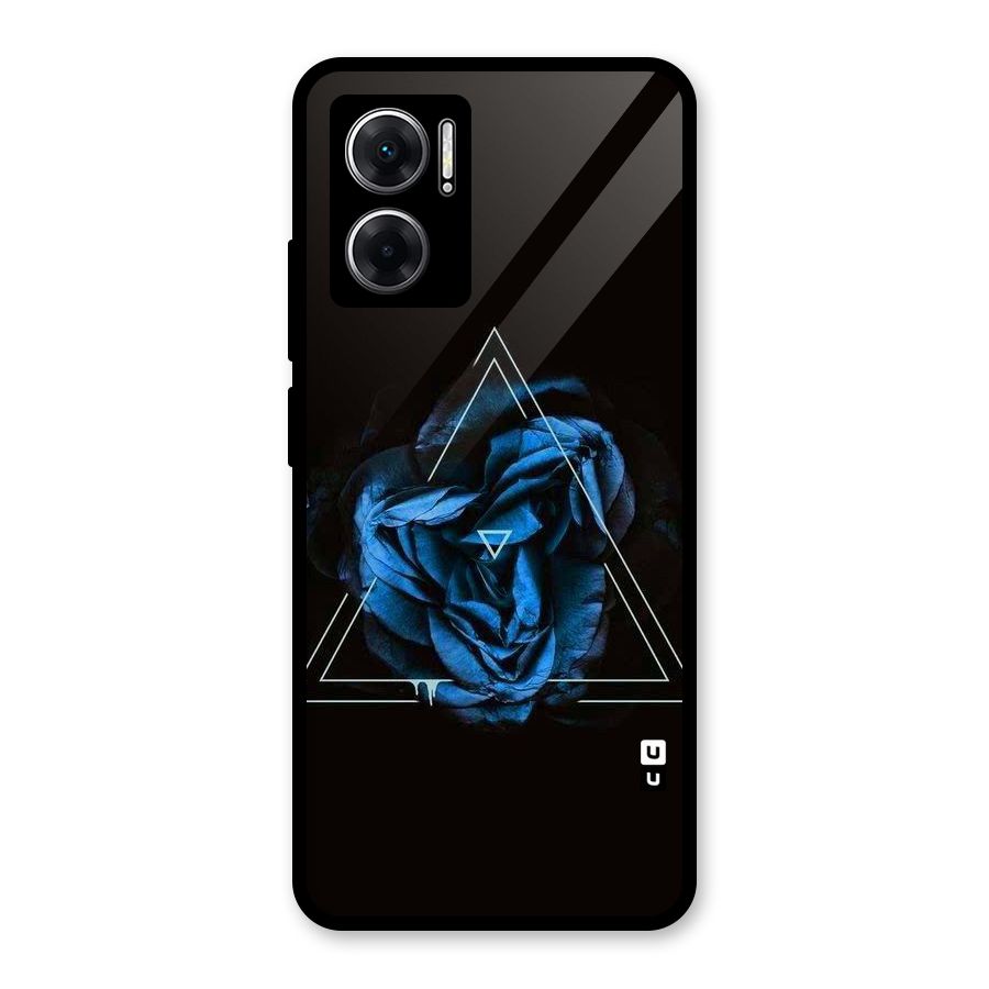 Blue Magic Triangle Glass Back Case for Redmi 11 Prime 5G