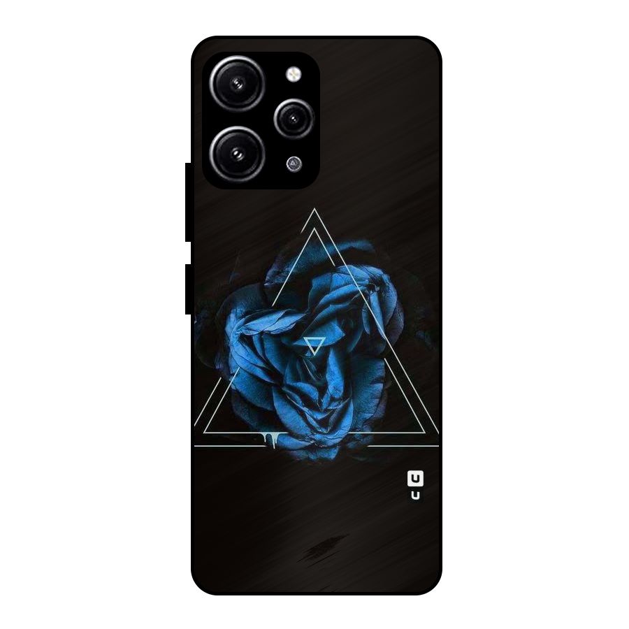 Blue Magic Triangle Glass Back Case for Redmi 12 4G