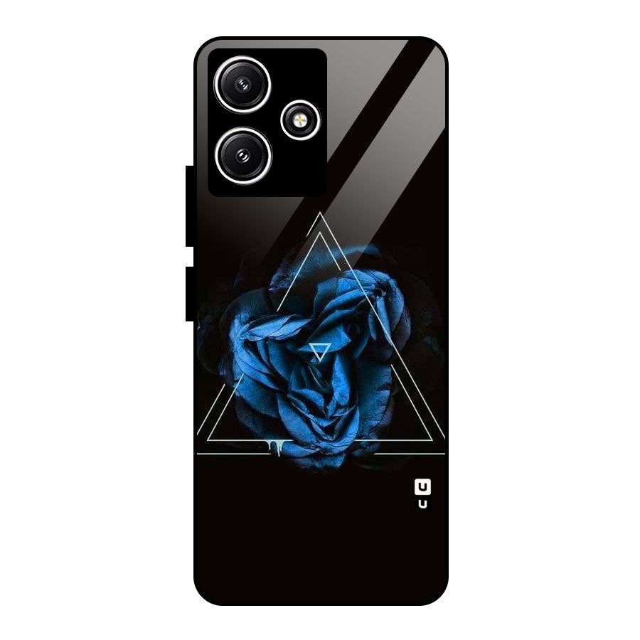 Blue Magic Triangle Glass Back Case for Redmi 12 5G