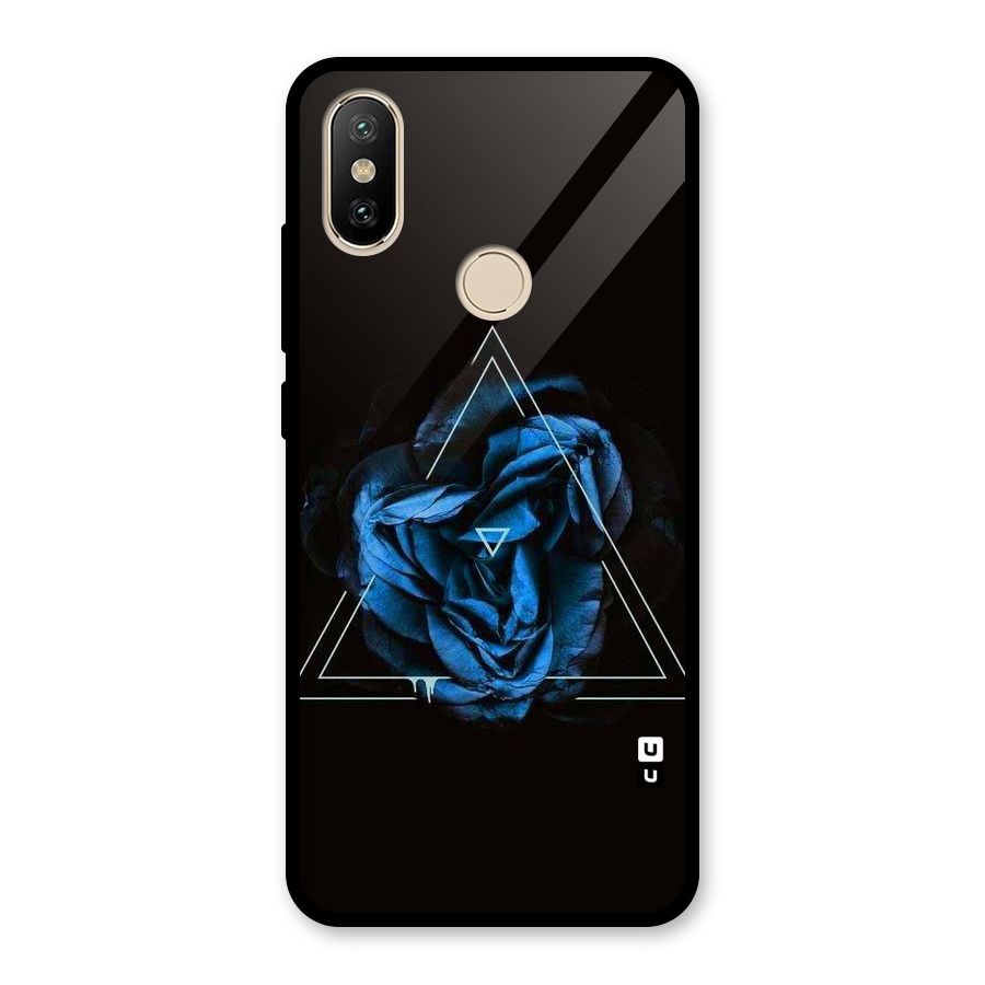 Blue Magic Triangle Glass Back Case for Redmi A2