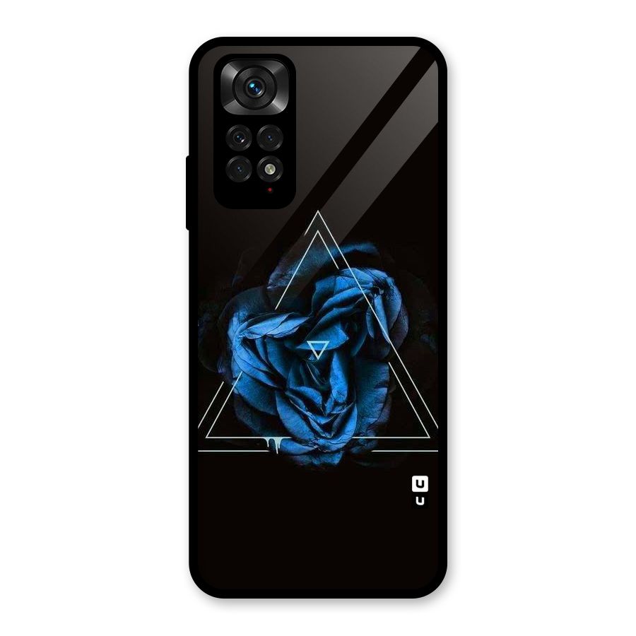 Blue Magic Triangle Glass Back Case for Redmi Note 11S