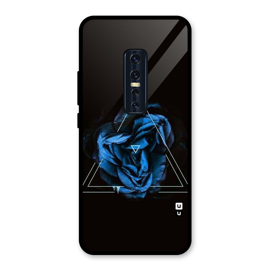 Blue Magic Triangle Glass Back Case for Vivo V17 Pro