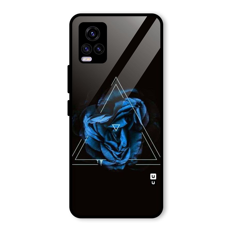 Blue Magic Triangle Glass Back Case for Vivo V20 2021