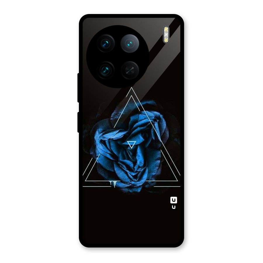 Blue Magic Triangle Glass Back Case for Vivo X90 Pro