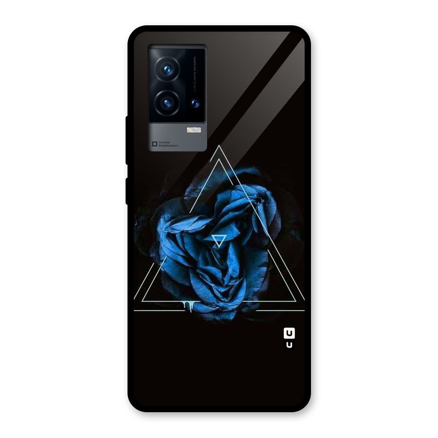 Blue Magic Triangle Glass Back Case for iQOO 9 5G