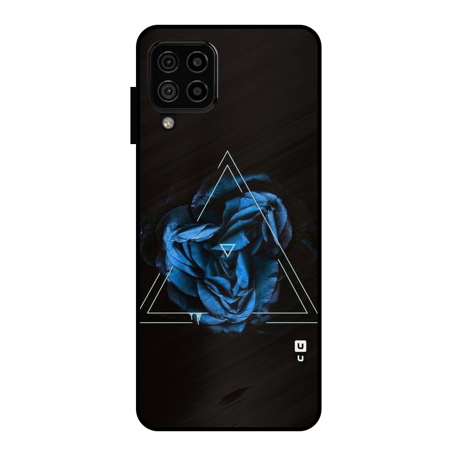 Blue Magic Triangle Metal Back Case for Galaxy A22 4G