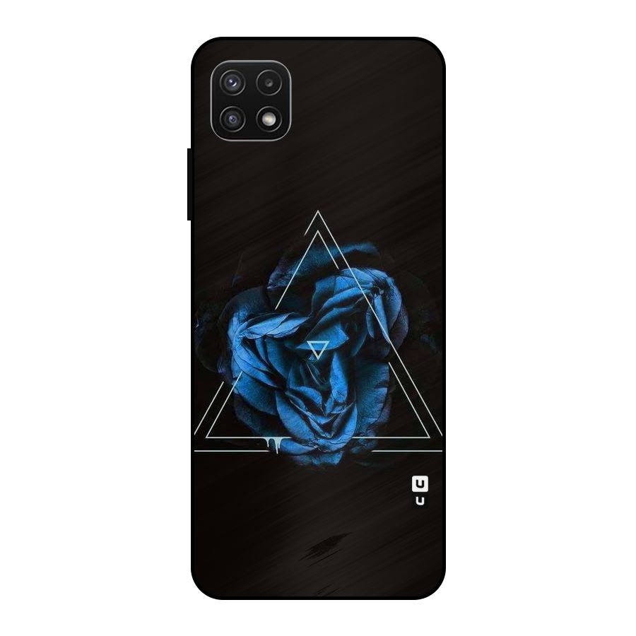 Blue Magic Triangle Metal Back Case for Galaxy A22 5G