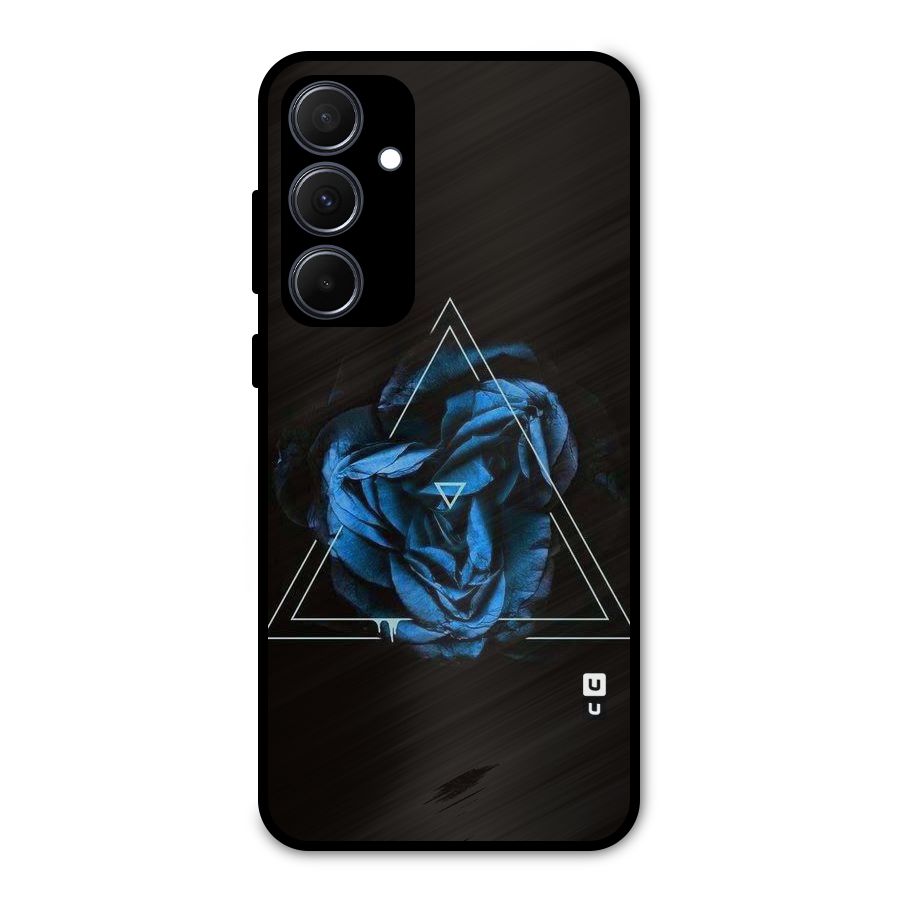 Blue Magic Triangle Metal Back Case for Galaxy A35