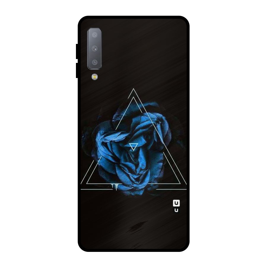 Blue Magic Triangle Metal Back Case for Galaxy A7 (2018)