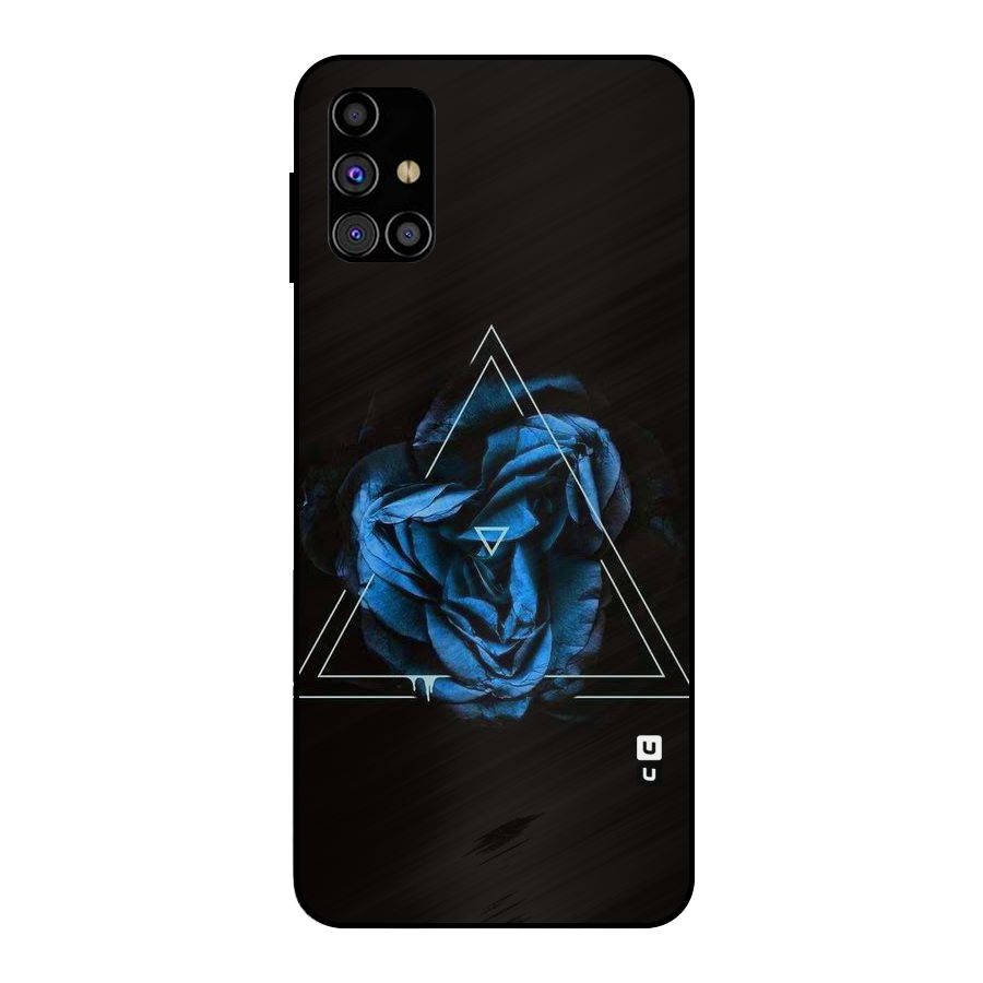 Blue Magic Triangle Metal Back Case for Galaxy M31s