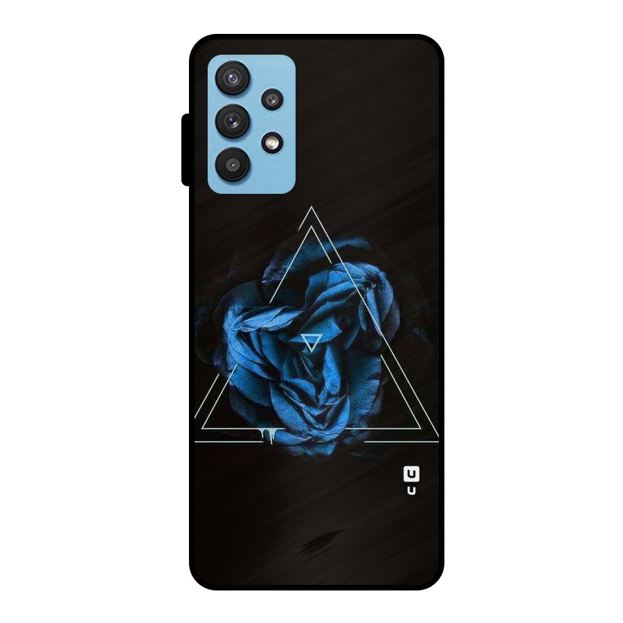 Blue Magic Triangle Metal Back Case for Galaxy M32 5G