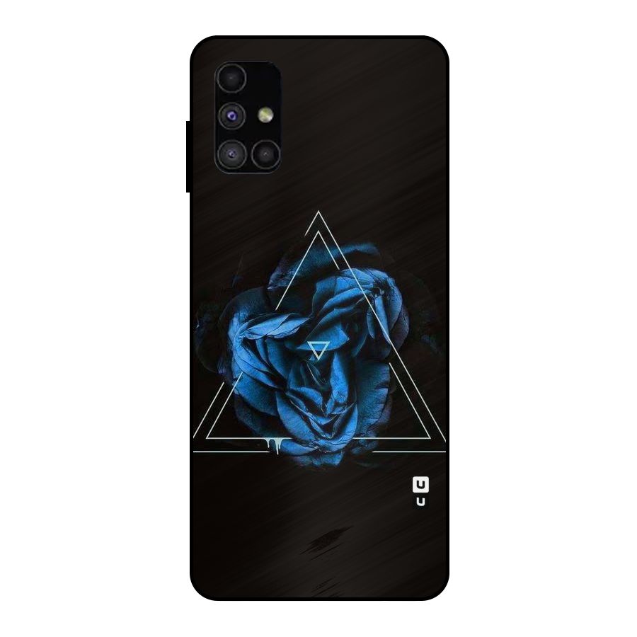 Blue Magic Triangle Metal Back Case for Galaxy M51