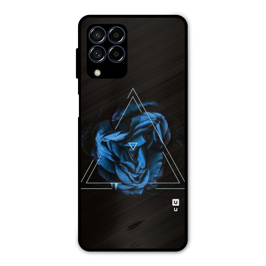 Blue Magic Triangle Metal Back Case for Galaxy M53 5G