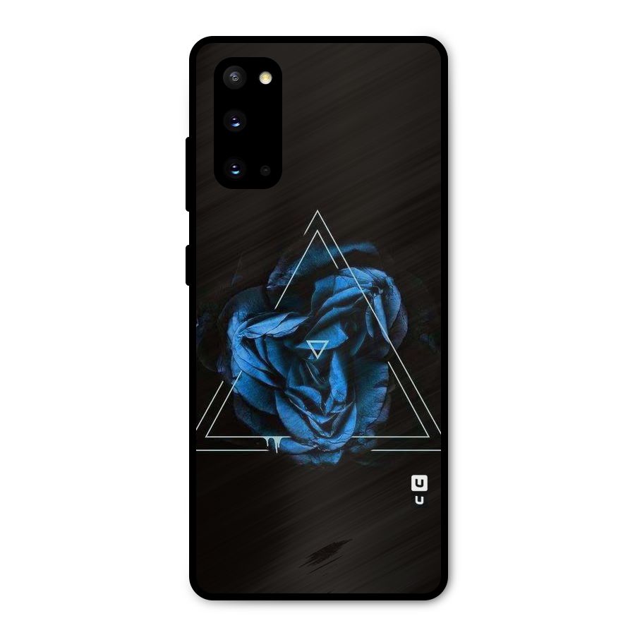 Blue Magic Triangle Metal Back Case for Galaxy S20
