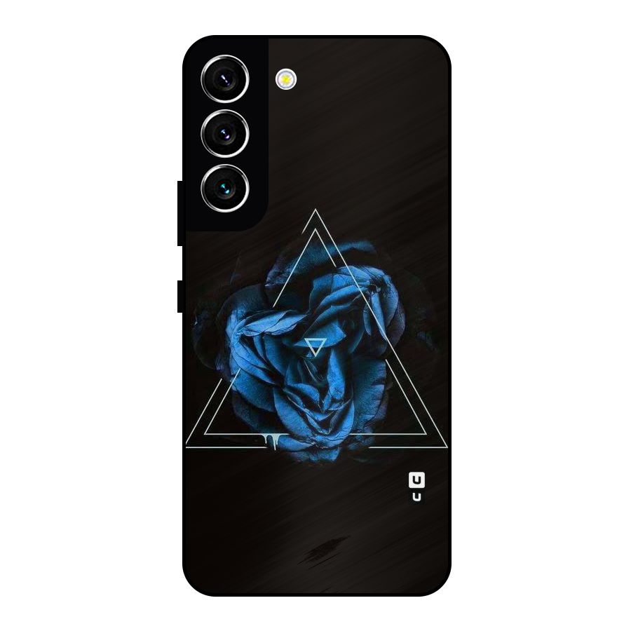 Blue Magic Triangle Metal Back Case for Galaxy S22 5G
