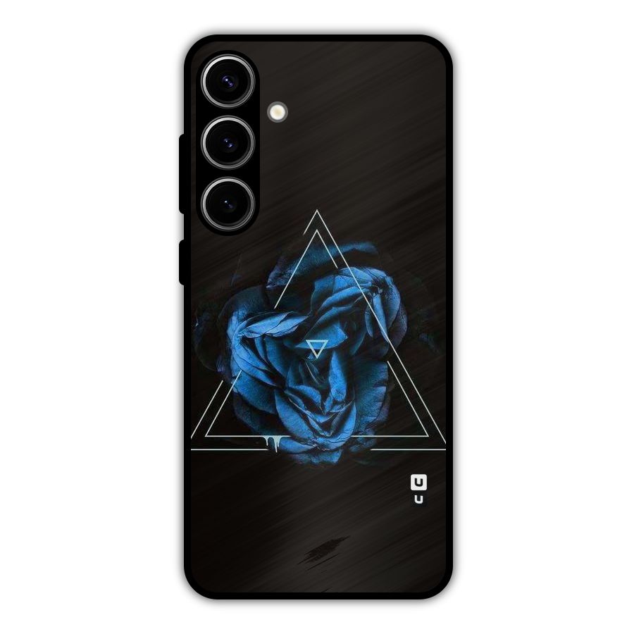Blue Magic Triangle Metal Back Case for Galaxy S24 Plus