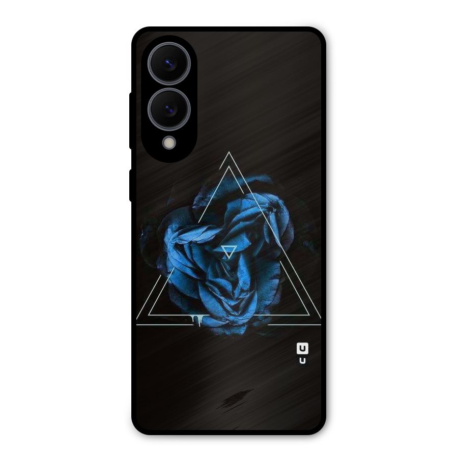 Blue Magic Triangle Metal Back Case for Galaxy S25 Edge