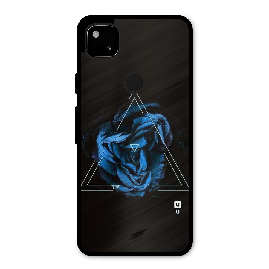 Blue Magic Triangle Metal Back Case for Google Pixel 4a