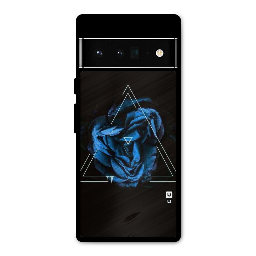 Blue Magic Triangle Metal Back Case for Google Pixel 6 Pro