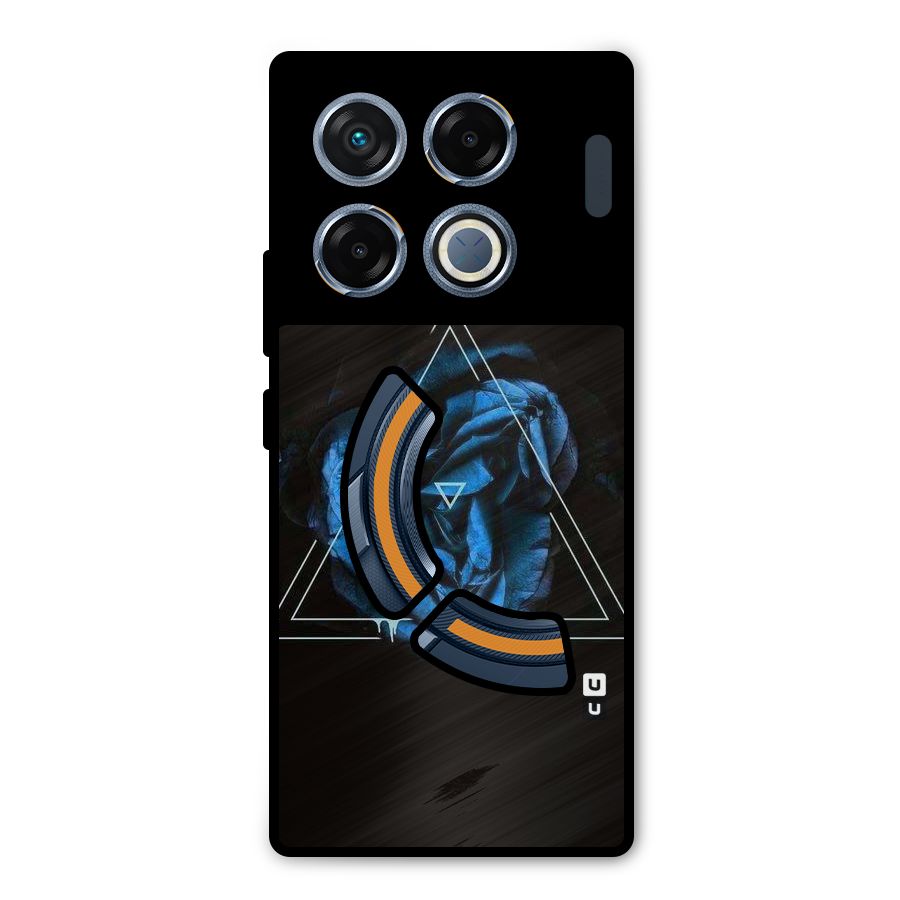 Blue Magic Triangle Metal Back Case for Infinix GT 20 Pro