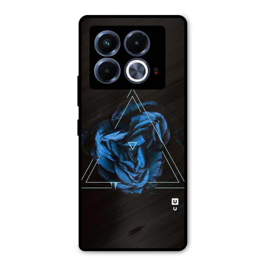 Blue Magic Triangle Metal Back Case for Infinix Note 40 5G