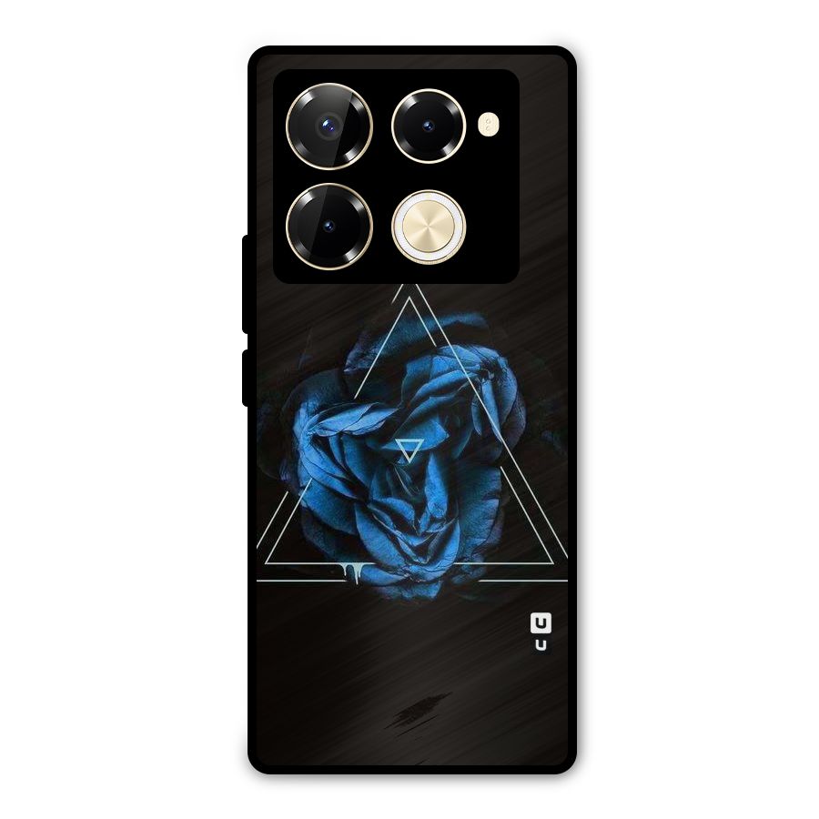 Blue Magic Triangle Metal Back Case for Infinix Note 40 Pro