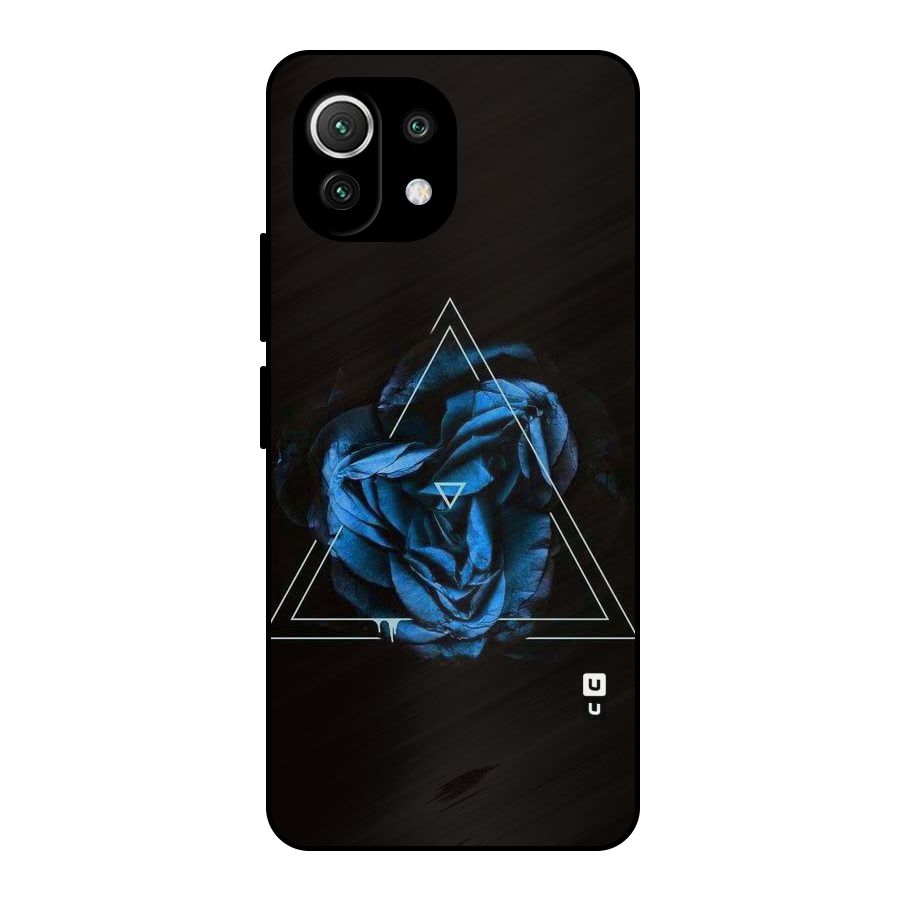 Blue Magic Triangle Metal Back Case for Mi 11 Lite
