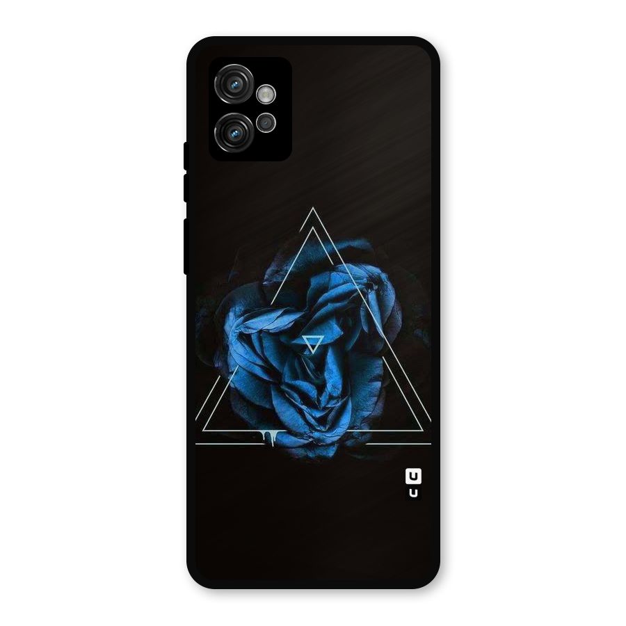 Blue Magic Triangle Metal Back Case for Moto G32