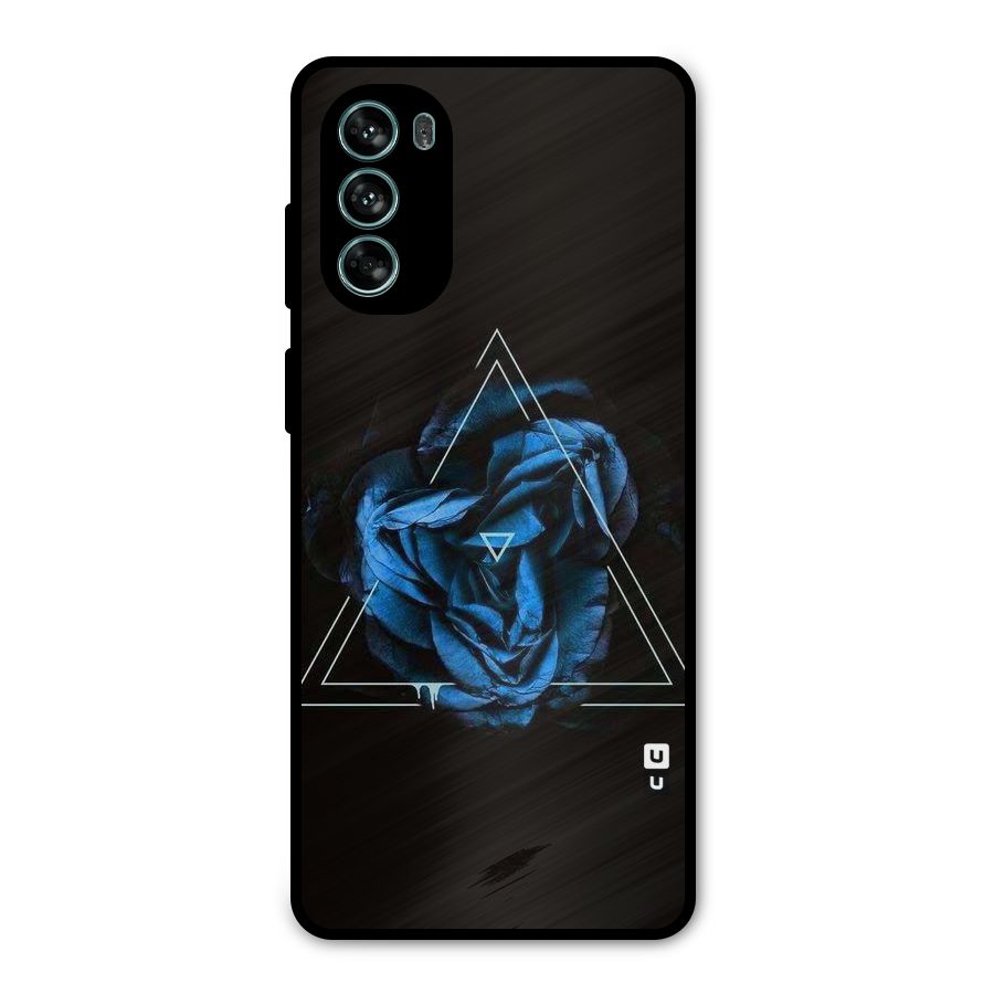 Blue Magic Triangle Metal Back Case for Moto G62