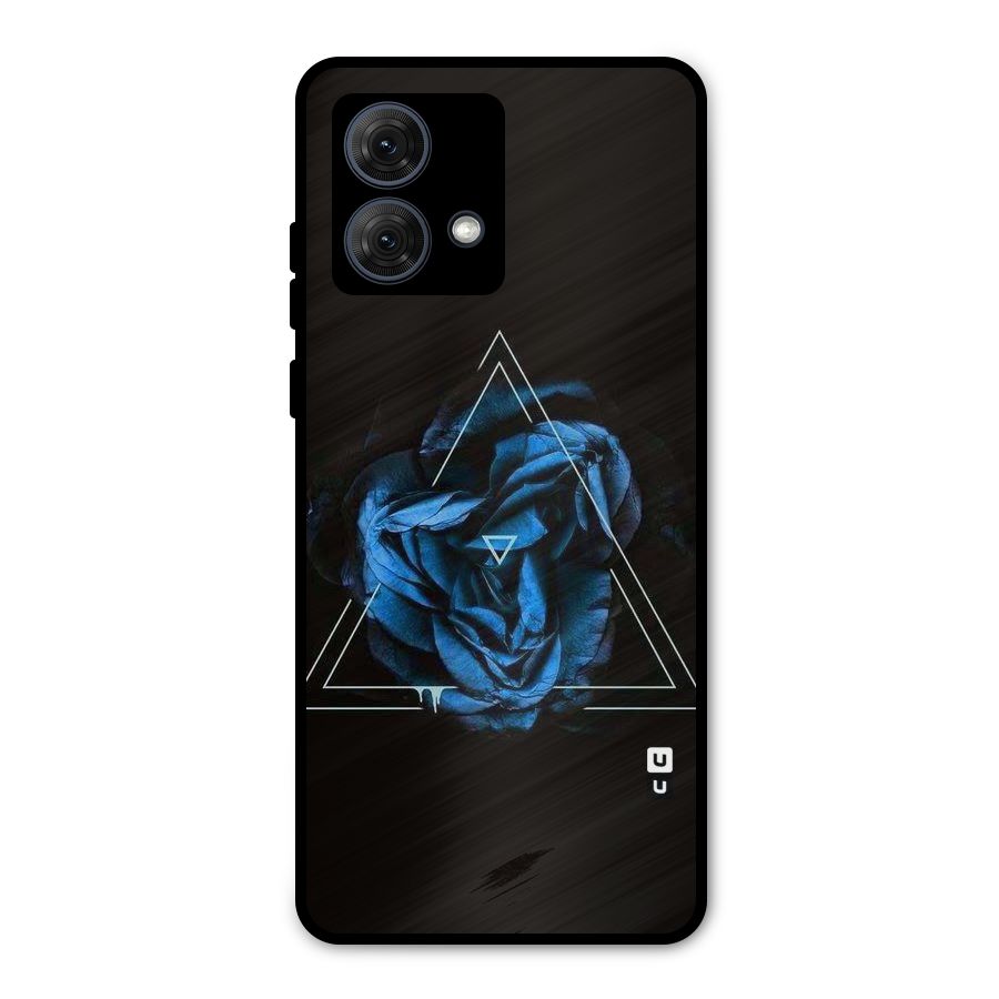 Blue Magic Triangle Metal Back Case for Moto G84