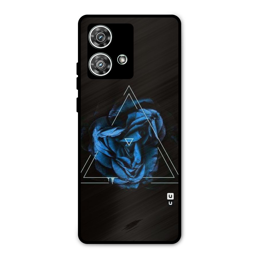 Blue Magic Triangle Metal Back Case for Motorola Edge 40 Neo