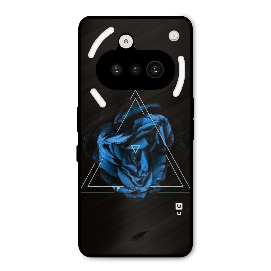 Blue Magic Triangle Metal Back Case for Nothing Phone 3a