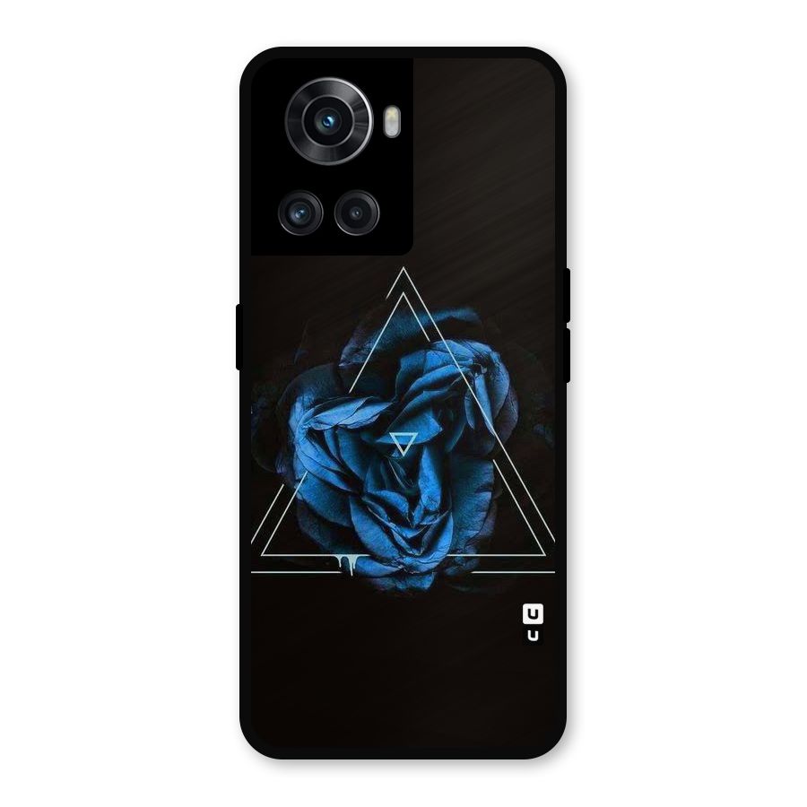 Blue Magic Triangle Metal Back Case for OnePlus 10R