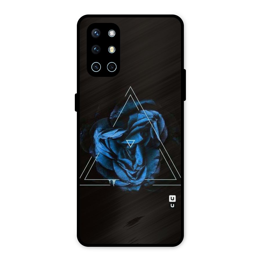 Blue Magic Triangle Metal Back Case for OnePlus 9R