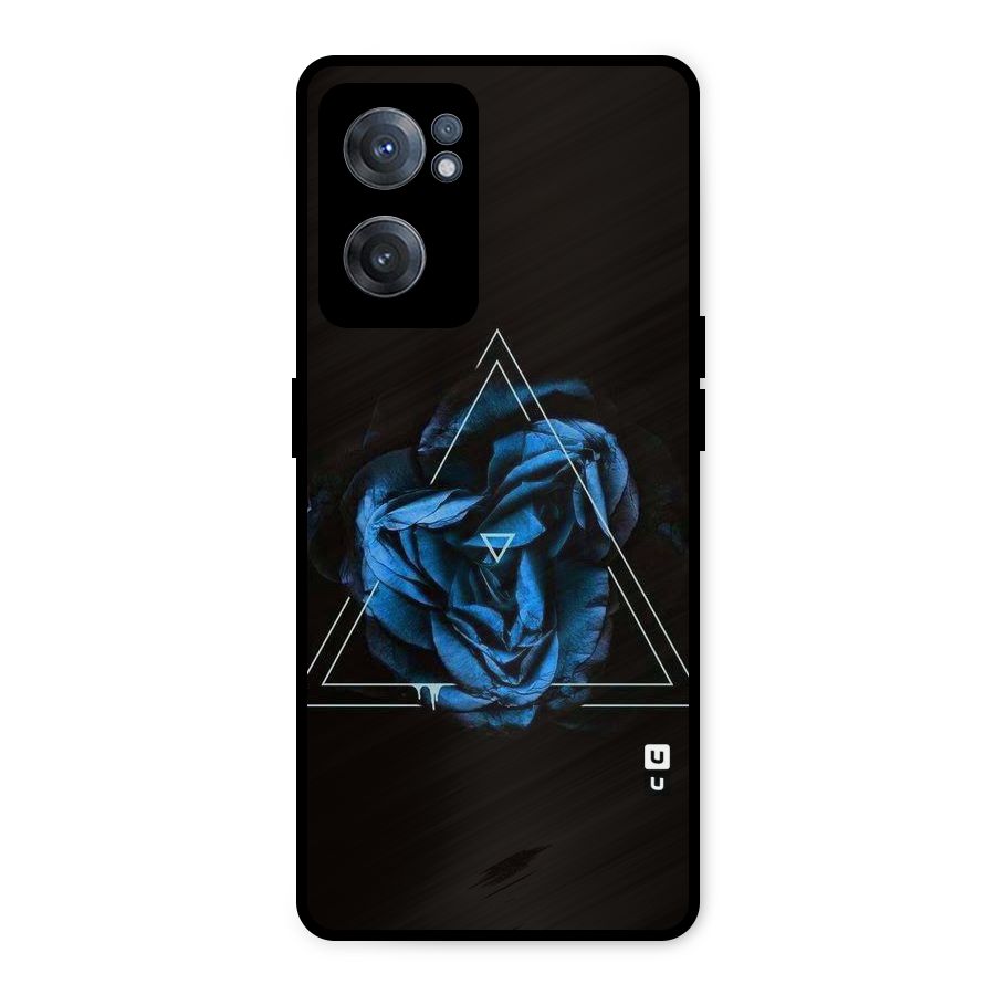 Blue Magic Triangle Metal Back Case for OnePlus Nord CE 2 5G